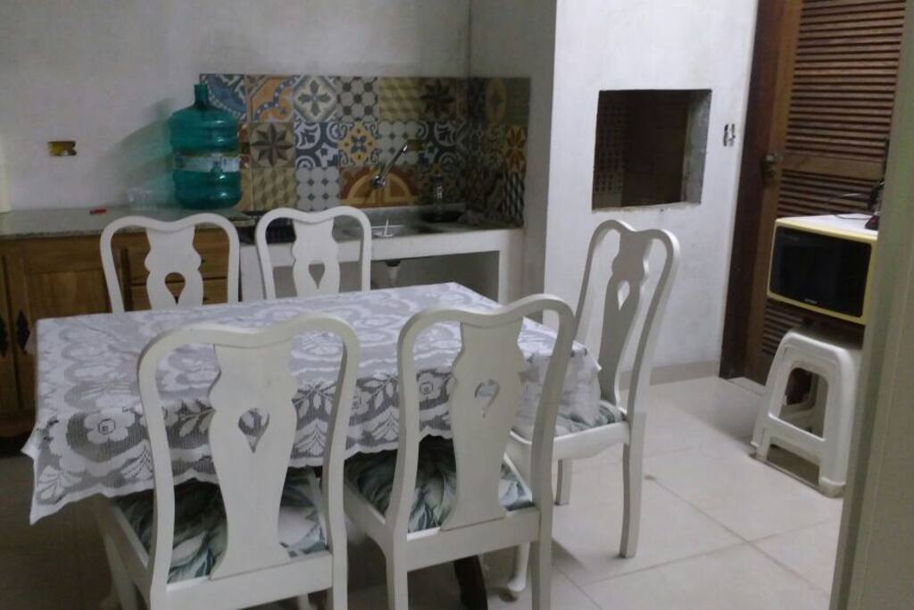 Cozinha com churrasqueira