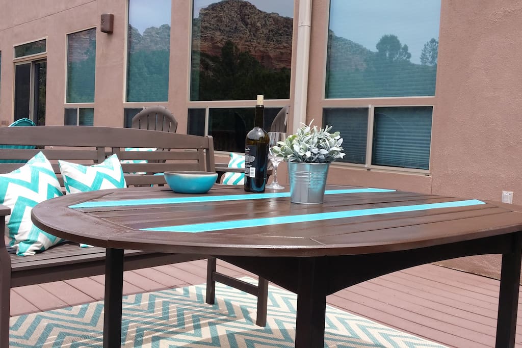 dining area on deck
