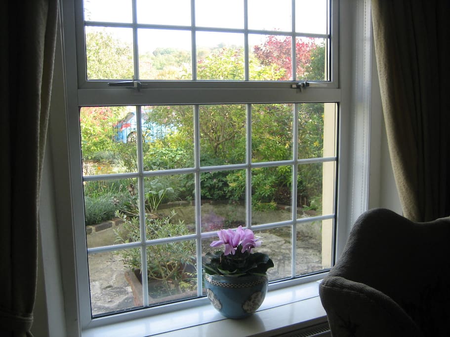View from the living room on to the front garden