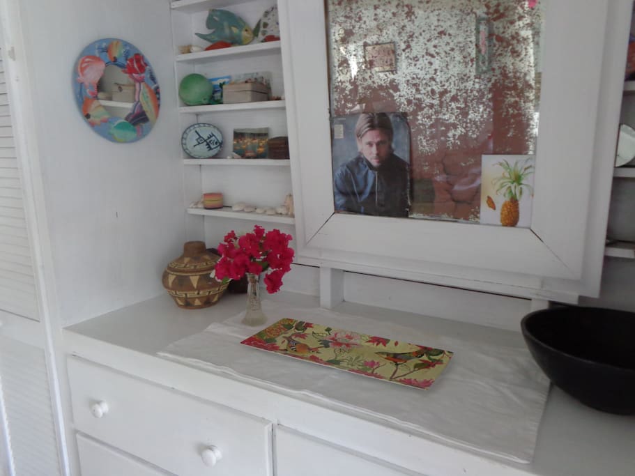 Bureau drawers and closet....(and a photo of Brad Pitt)
