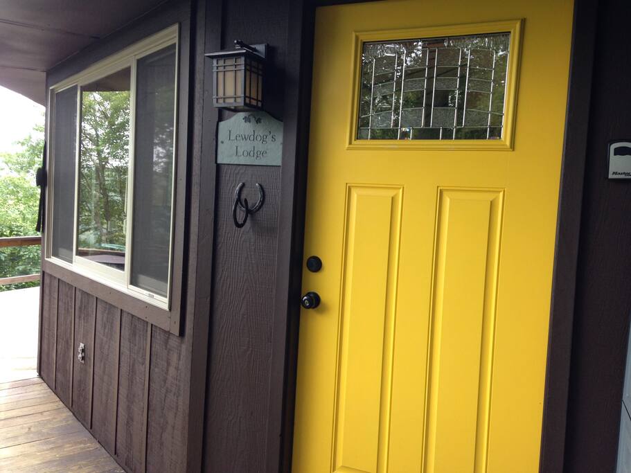 entrance to cabin