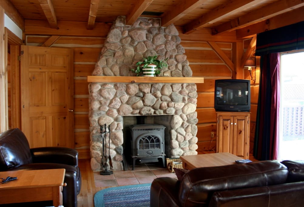 Living room - wood stove fireplace