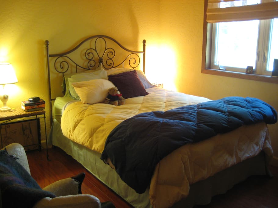 The quiet bedroom where you'll sleep.