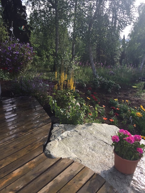 Successful Airbnb property: Garden property with a beautiful view lake & Mtns in Kenai Peninsula