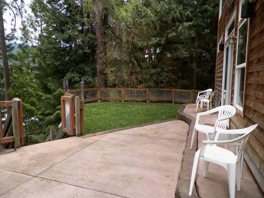 Lower level patio and grassy area
