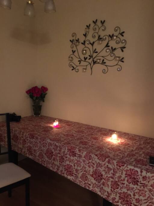 hall with dining table
