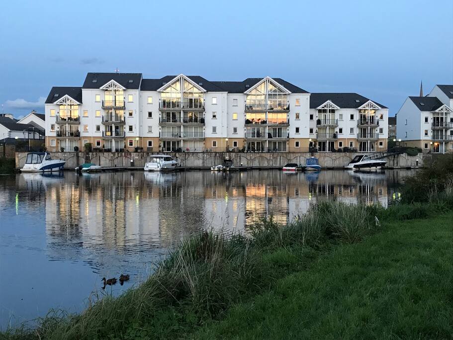 Portora Wharf complex from the Round O.