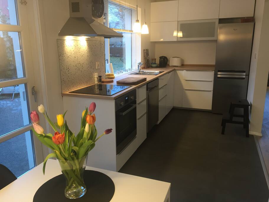 Kitchen, door to the garden.
