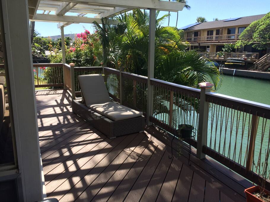 Lounge on the deck. What the heck?