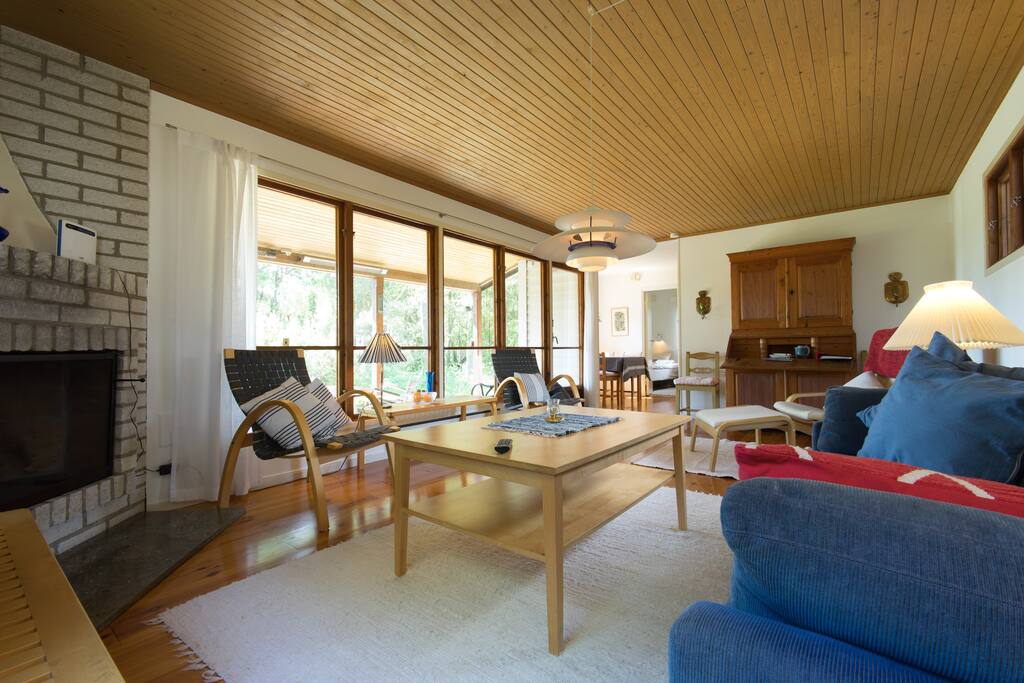 The living room.