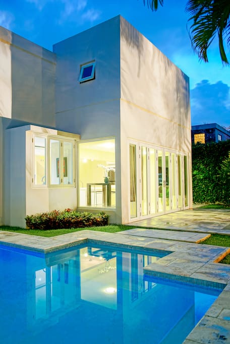 Garden and pool area