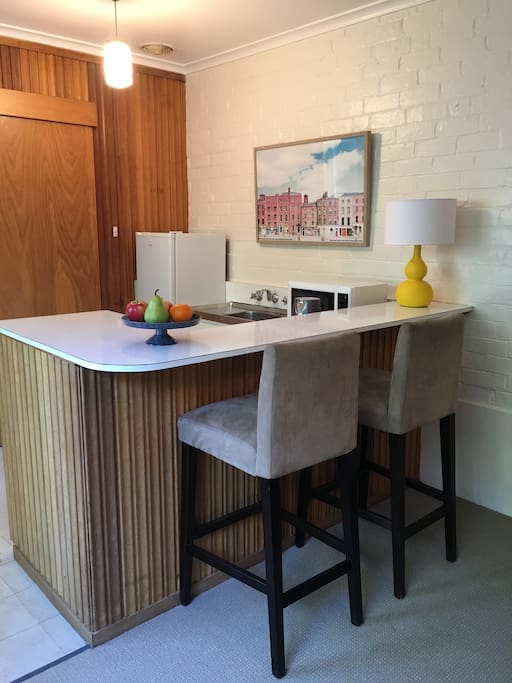 Kitchenette and seating