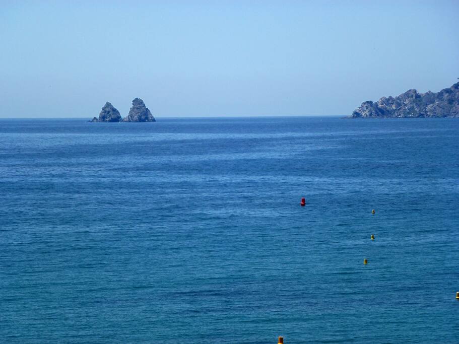 vue du balcon sur les ilôts