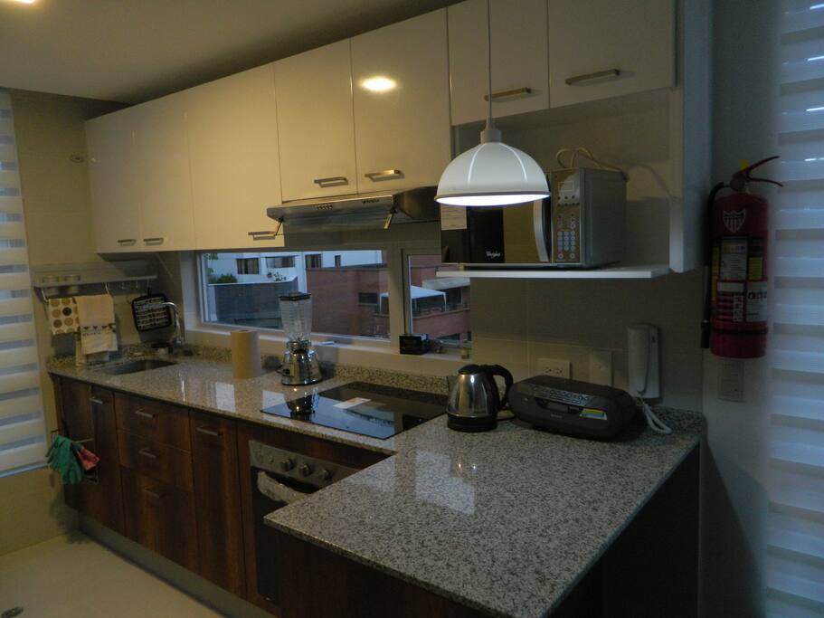 You will find everything you need to cook, and all the utensils are bright new.
