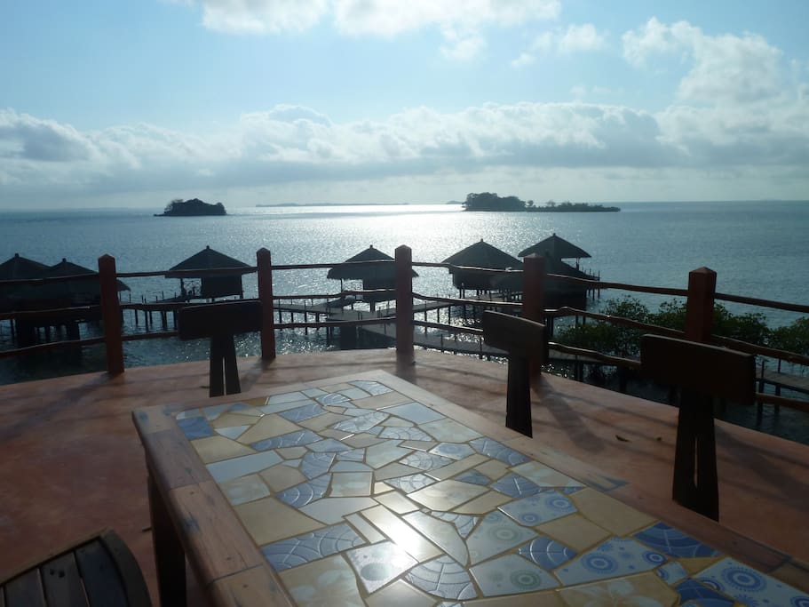 View from Isabelle's villa living room veranda
