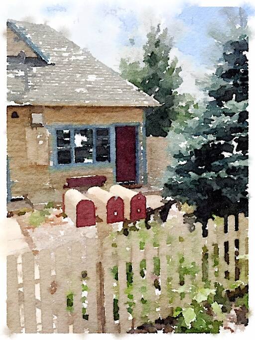 Willow cottage rendered in watercolor :)