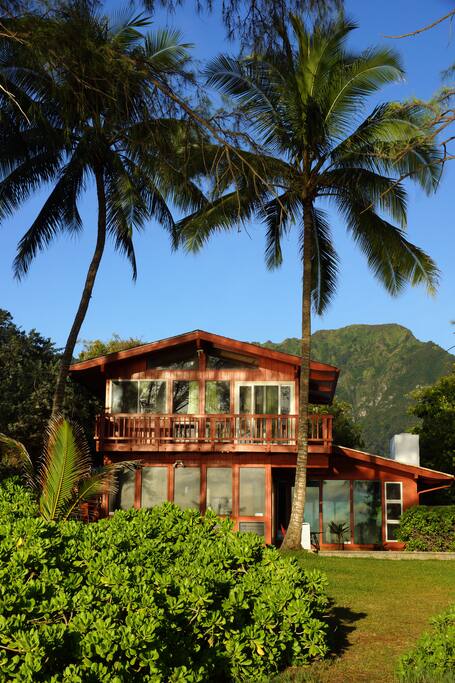 Backyard steps from Waimanalo Beach