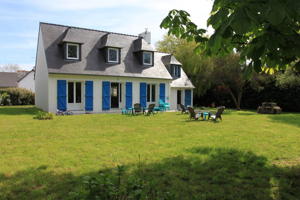 Villa Bleu Breton et son jardin exposé sud