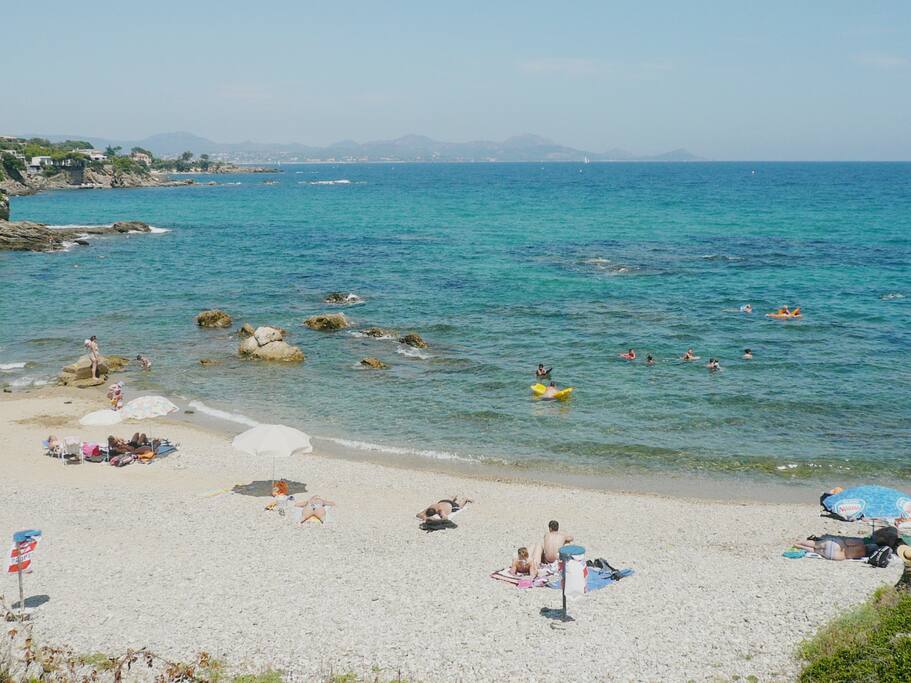 Little beach opposite the apartment