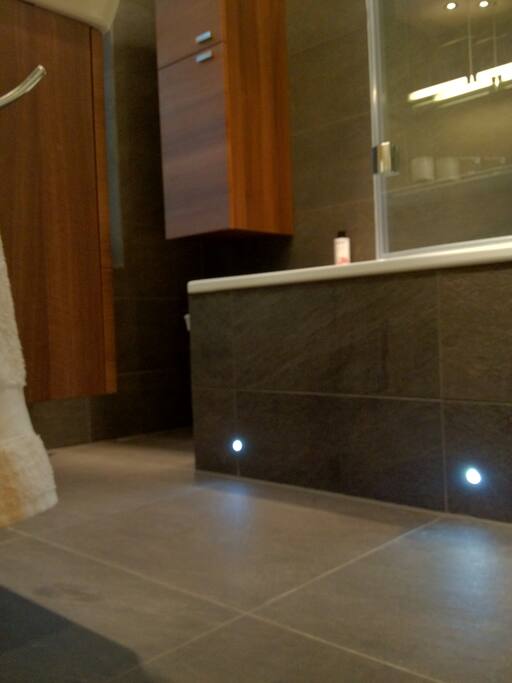 Bathroom with LED night lights