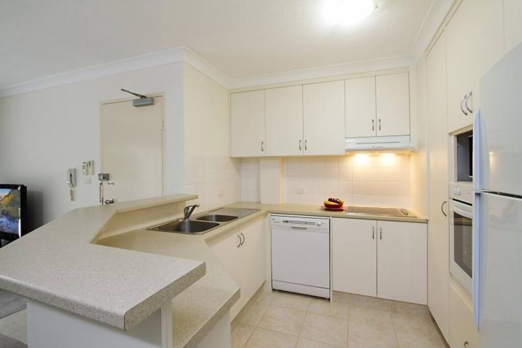 Large kitchen with dishwasher