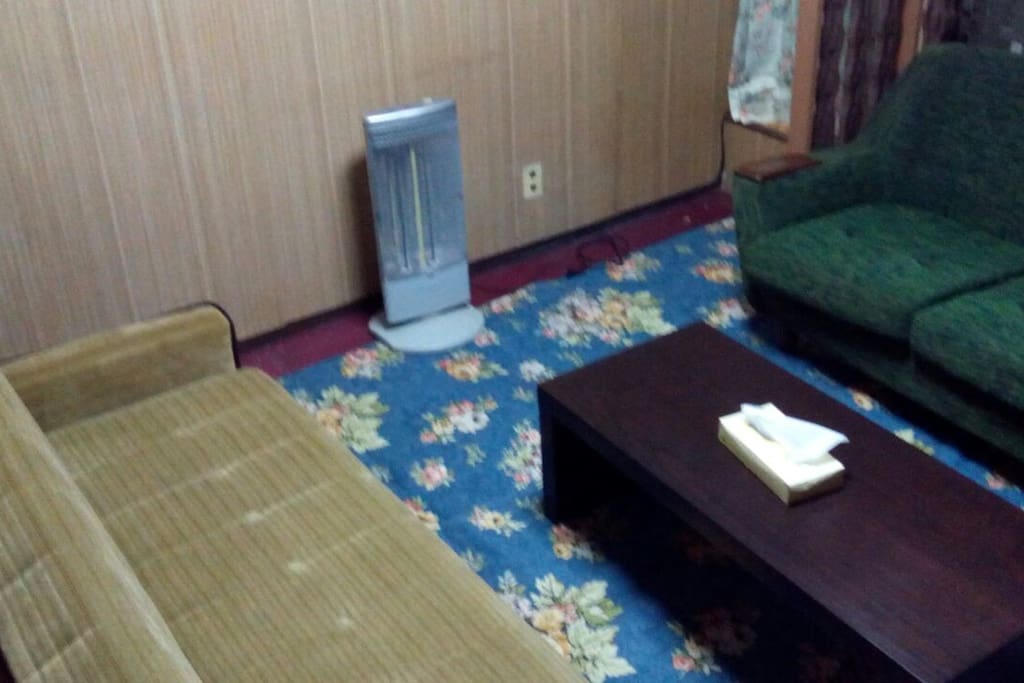The guest room is 3m×3m large with a sofa and a sofa bed.