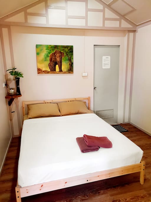 Room with all comfort: Air-con, Fan, Safty box and fridge