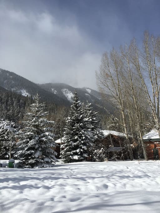 View from the back of the house onto the World Famous East Vail Chutes