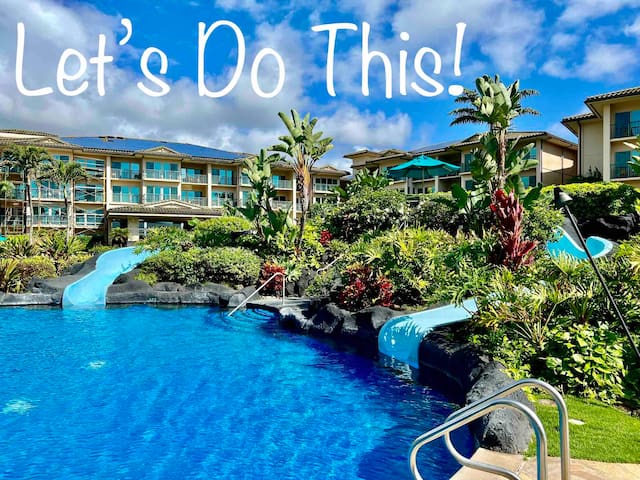 Kauai Paradise-3 hot-tubs-2Waterslides-2bdrm-3bath