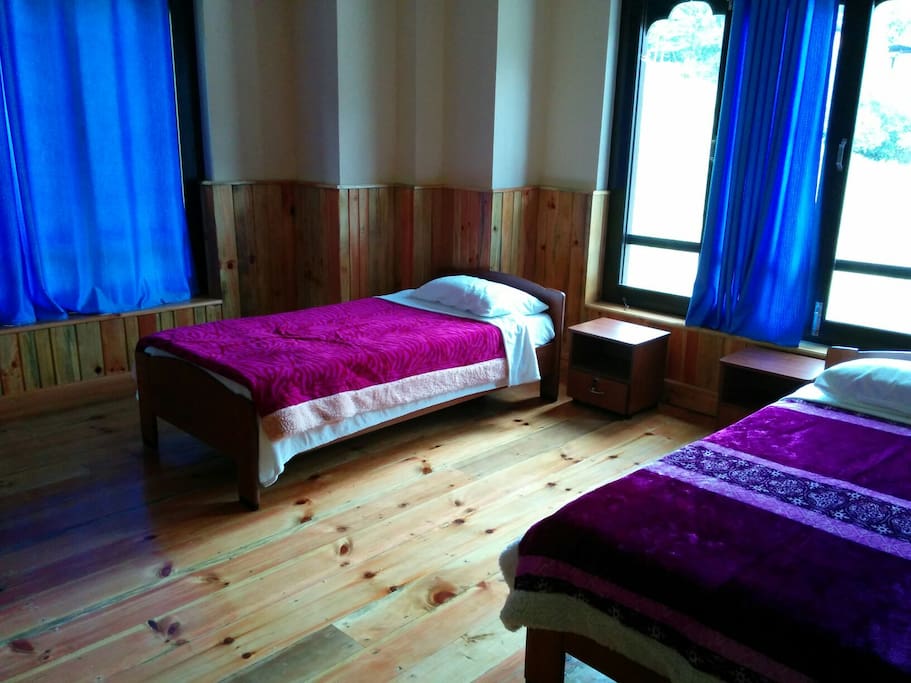 One of two twin bed bedrooms, all of which is yours since we don’t do shared bookings with other guests.