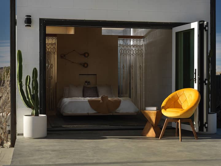 The Master Suite includes a folding door that opens to the courtyard
