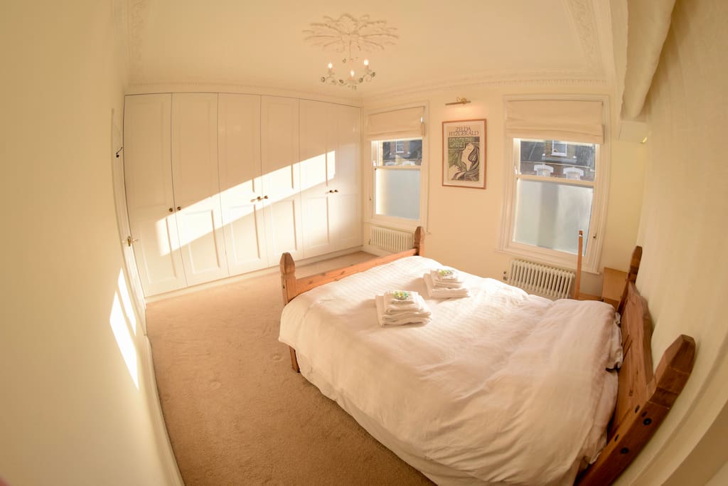 There is a great view of our quiet, tree lined street through the double glazed sash windows