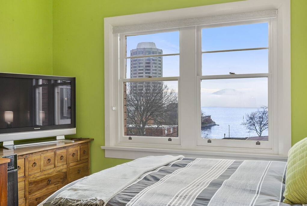 View of Wrest Point Casino and the Derwent River from master bedroom...