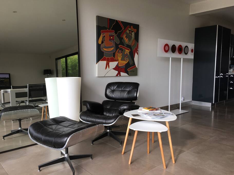 Vue salon fauteuil