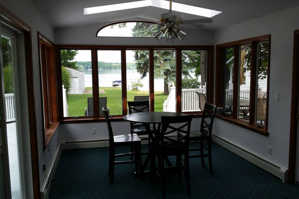 Panoramic views and natural light in the sun room.