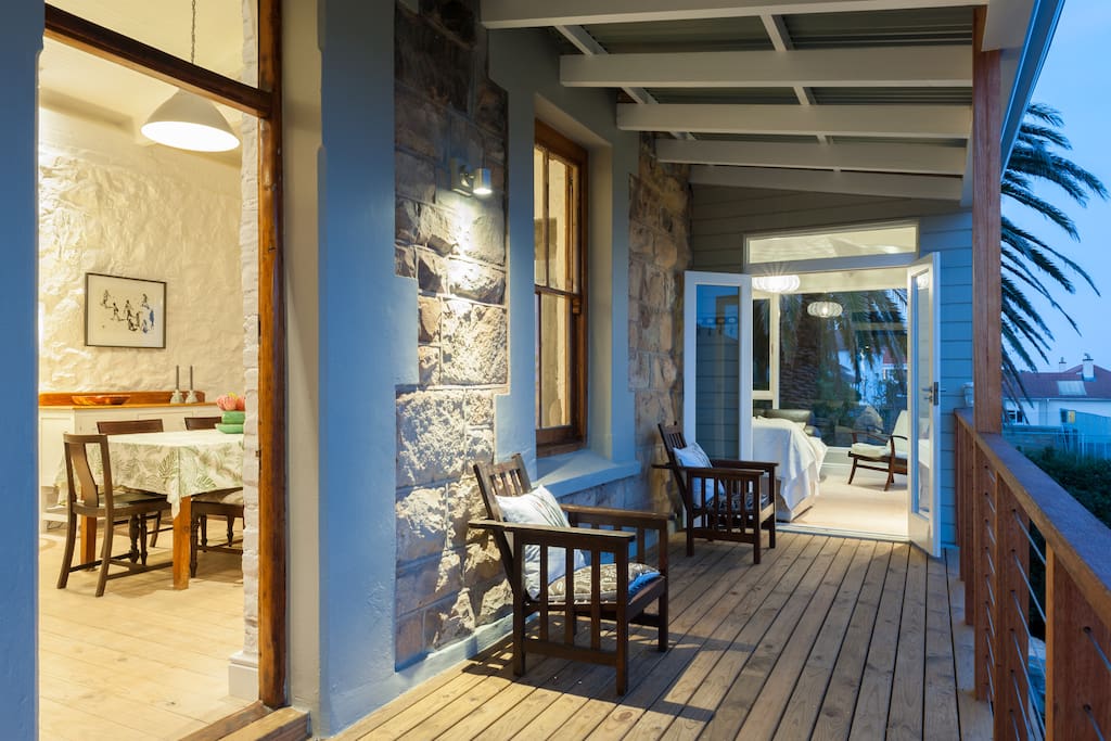 Beautiful views over False Bay - front deck and entrance