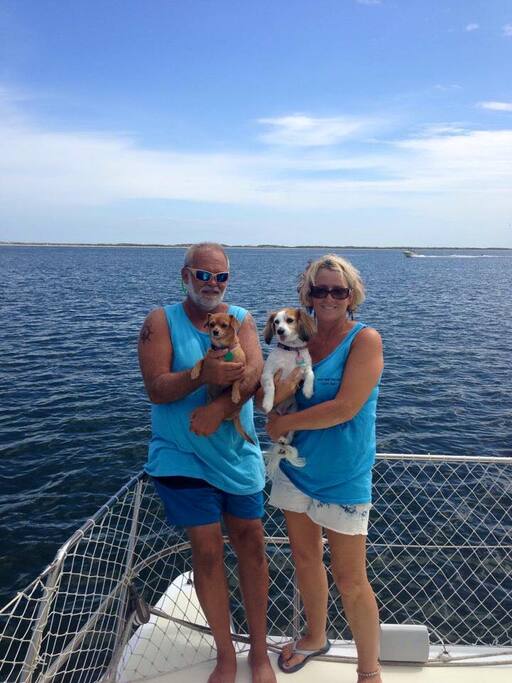 Your host's Captain's Randy & Kathy with crew Lexi & Gracie