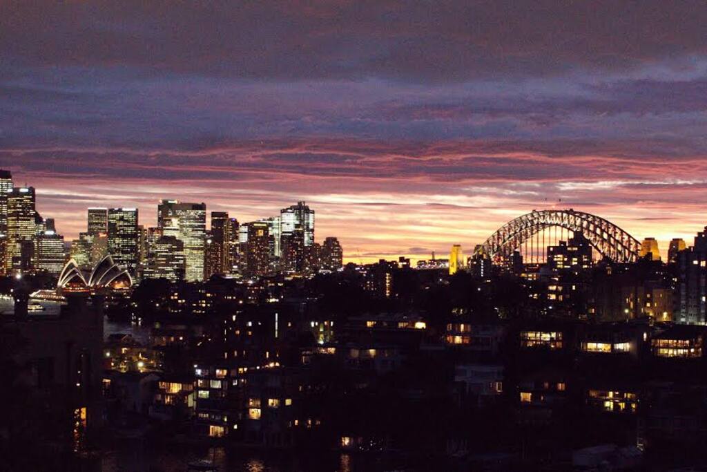 Sunsets as seen from the living room