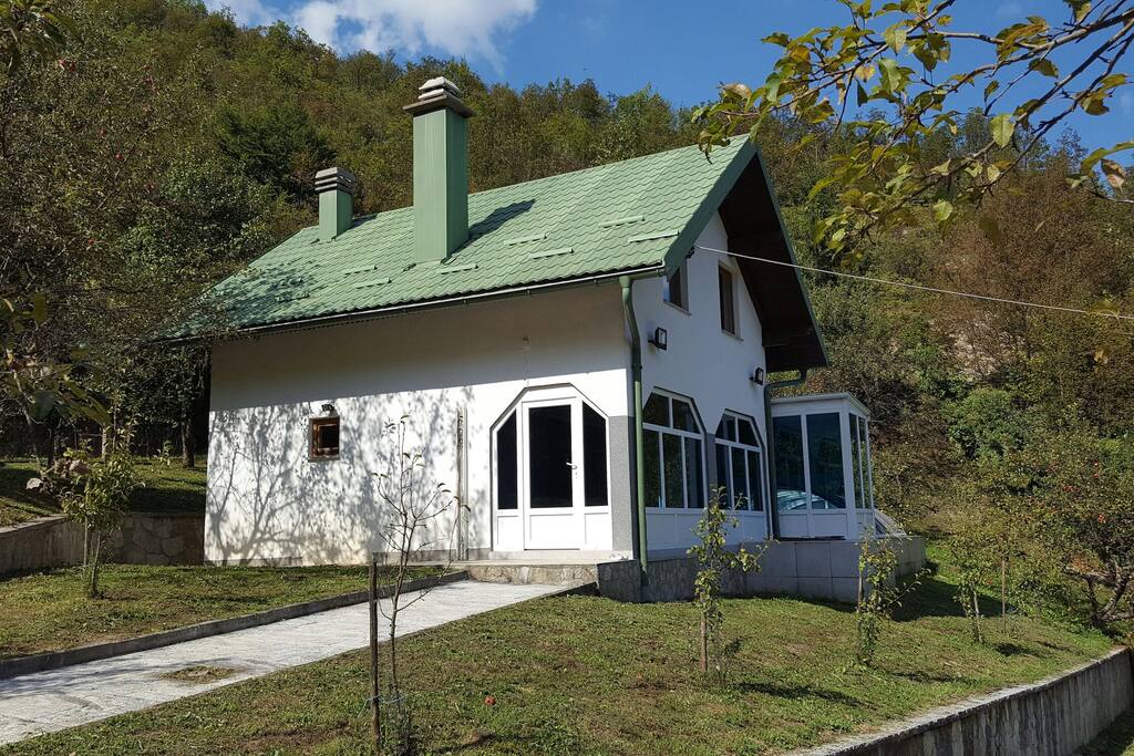 Outside villa