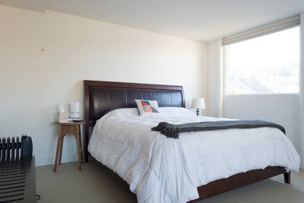 King size bed.