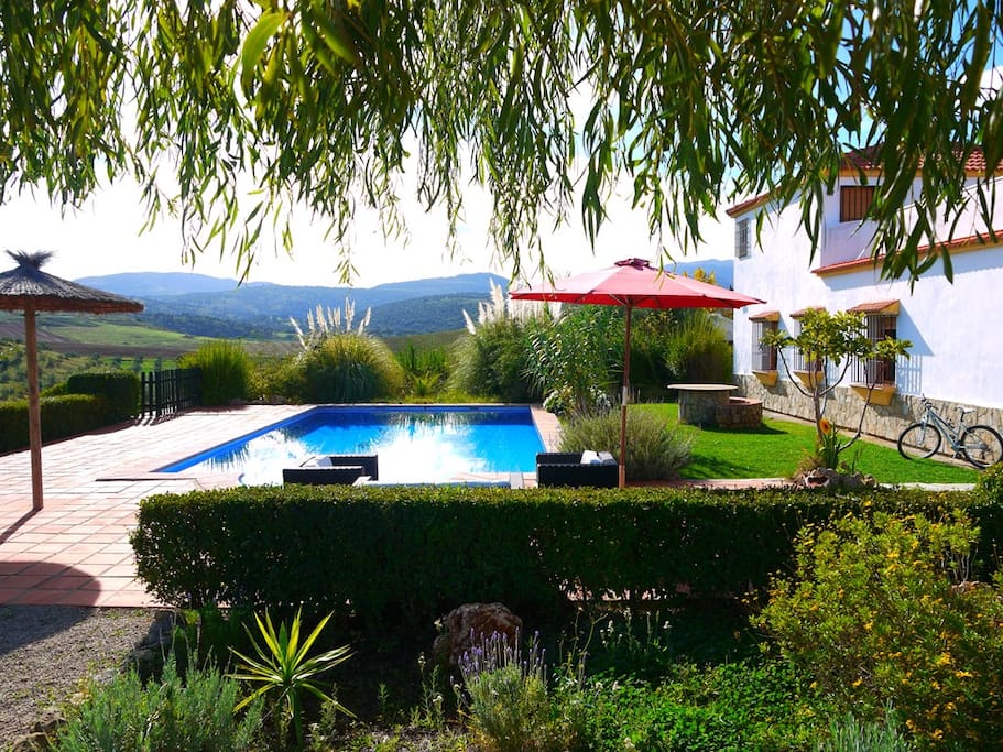 A 12 m large swimming pool