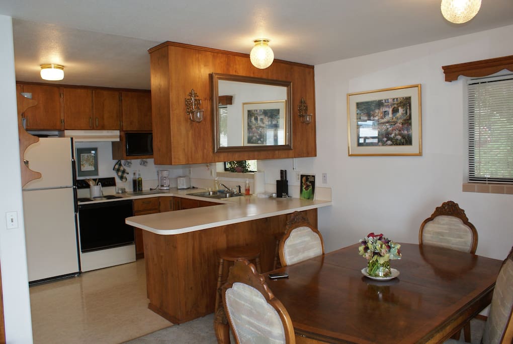 kitchen and dining room