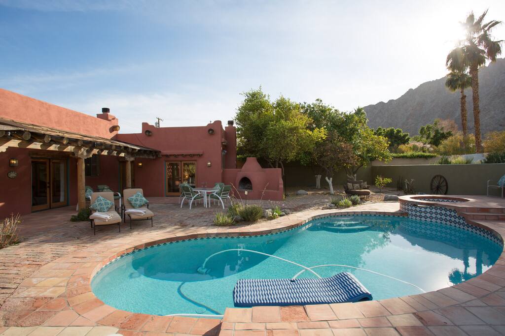Cool off in the pool or warm up in the spa.