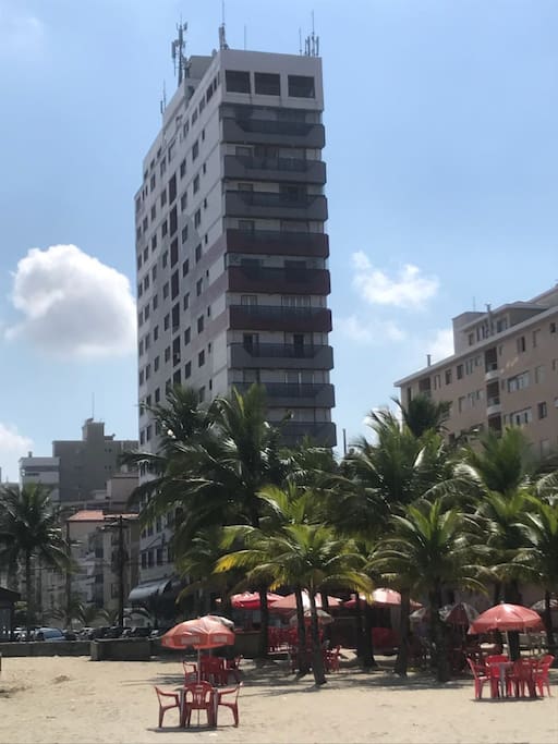 Vista do prédio da praia