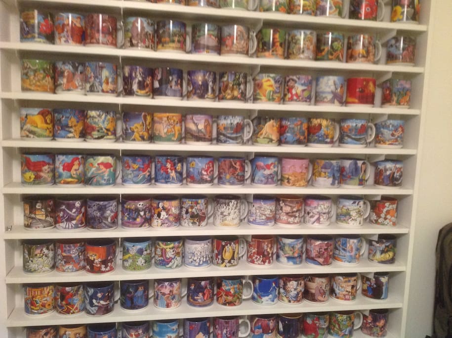 It's called the Disney room because I have my mug collection there of 268 Disney mugs.