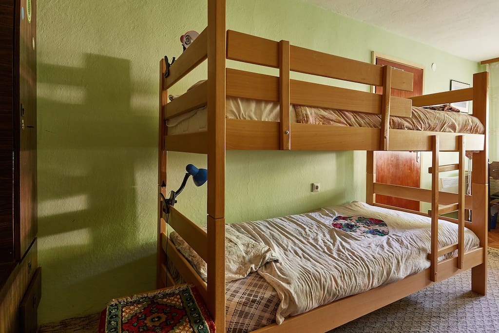 One set of bunk beds
