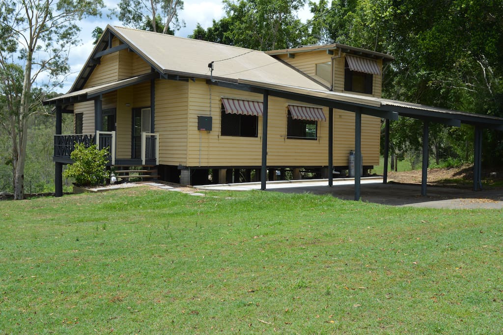 Front door and carport