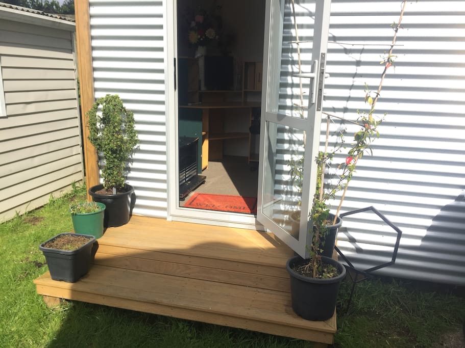 Entrance to your sleepout room