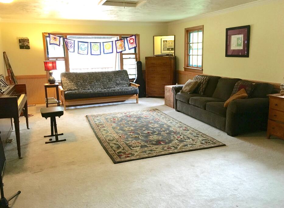 Your Room with Comfortable Futon, Couch & Pull Out.