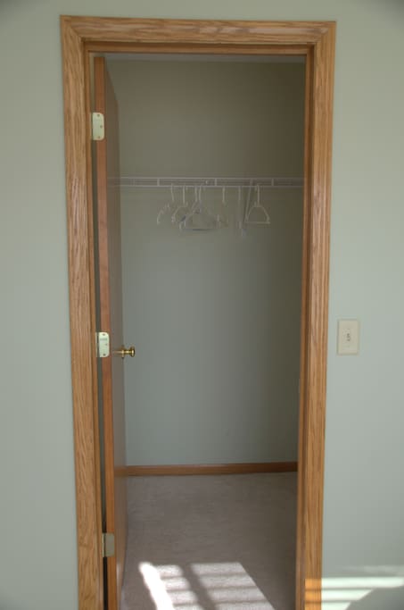 Ample closet space